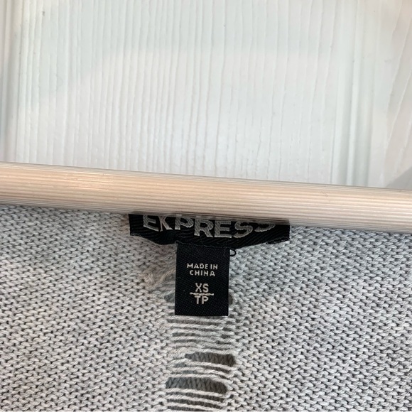 Light Grey Open-Knit V-Neck Lightweight Hooded Pullover Sweater - Picture 5 of 5